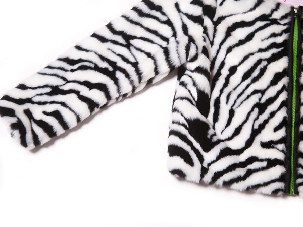 Furry Zebra Jacket