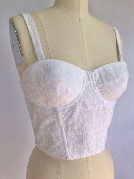 Bianca White Eyelet Bustier