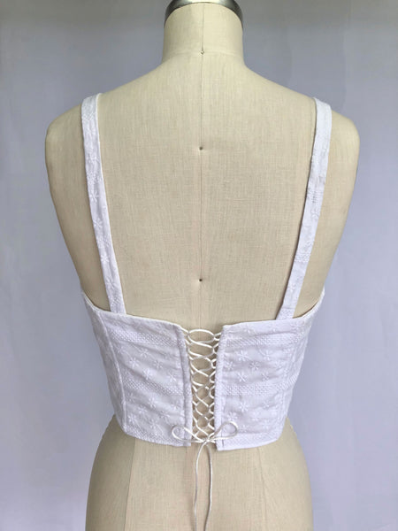 Bianca White Eyelet Bustier
