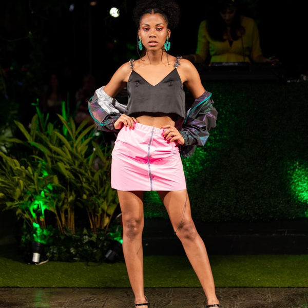 PVC Pink Skirt
