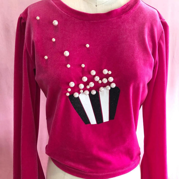 Fancy Popcorn Fuscia Top