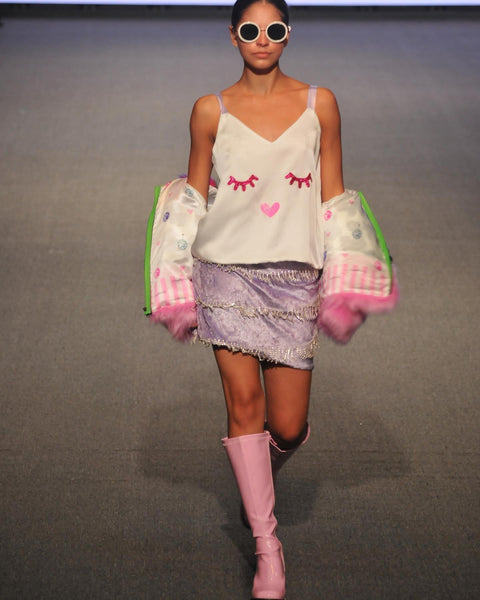 Ari Lilac Crystal Skirt