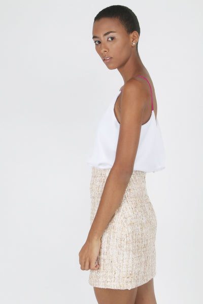 Ari Ivory Tweed Skirt