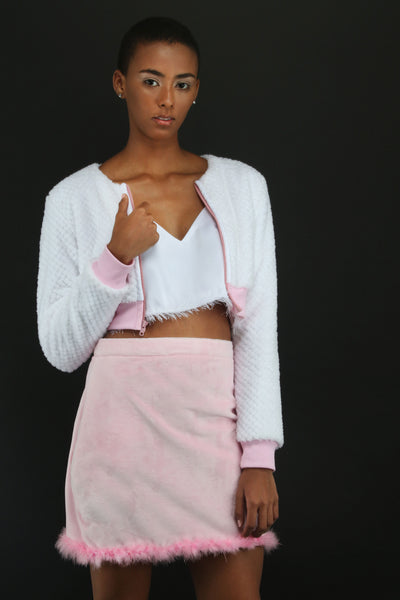 Ari Pink Feather Skirt