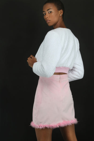 Ari Pink Feather Skirt
