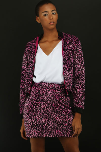 Ari Pink Leopard Skirt